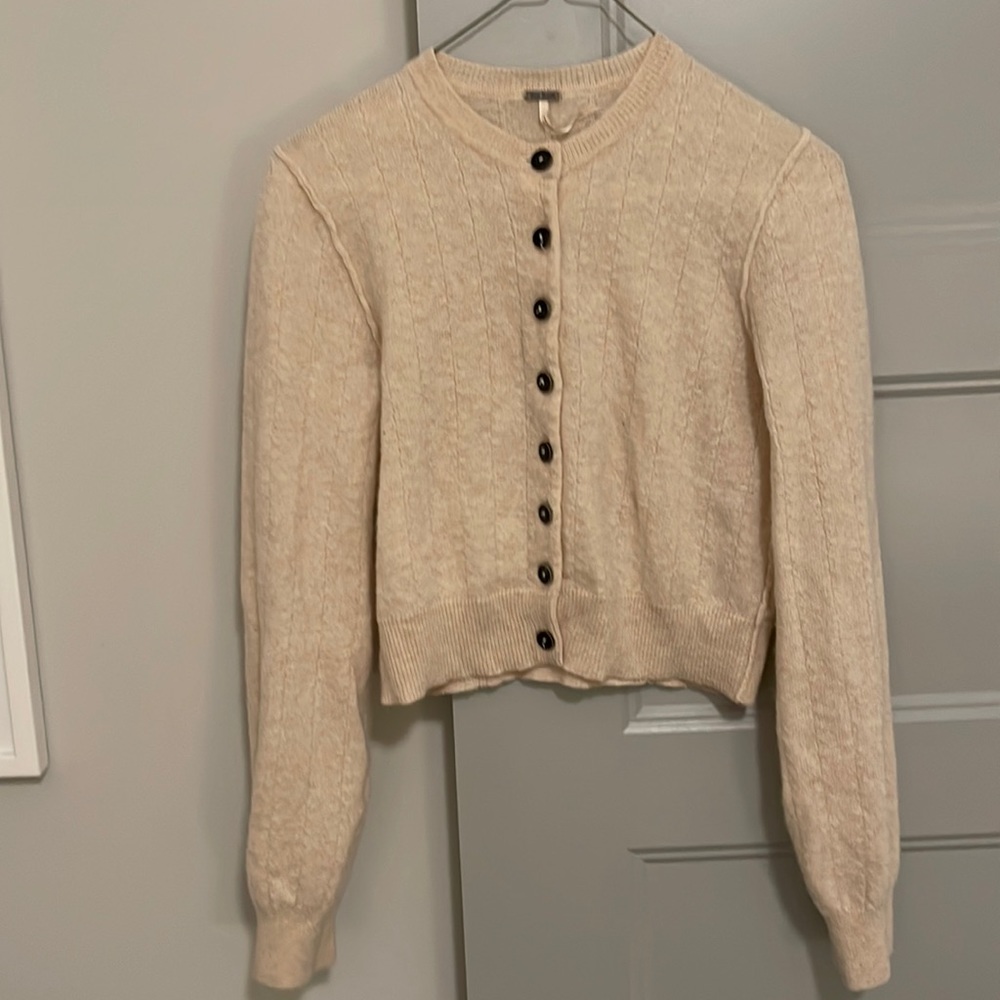 Free people cashmere cropped cardigan